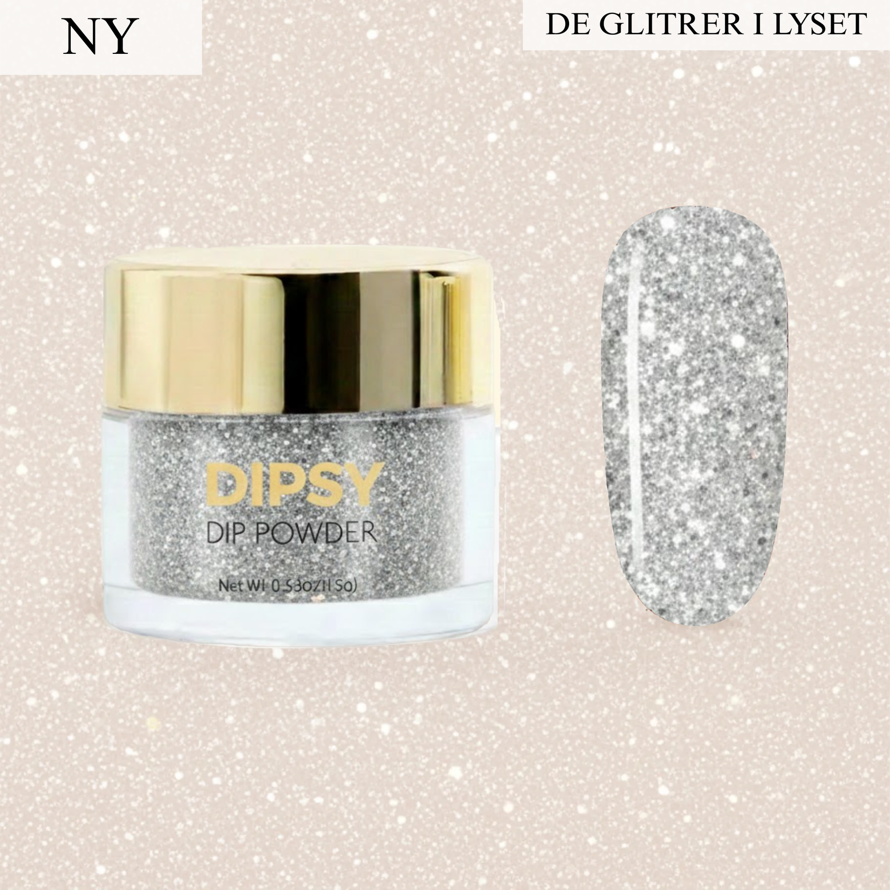 Silver Spark Dip powder
