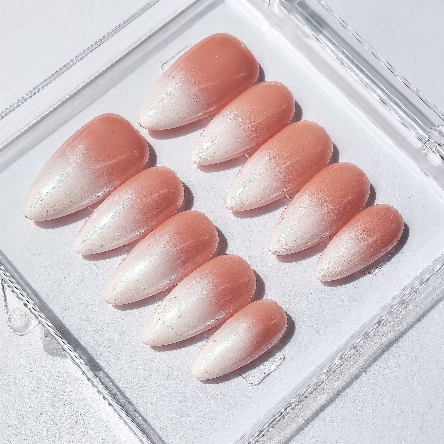 Glasierte Ombré | Handgefertigte Press-Ons