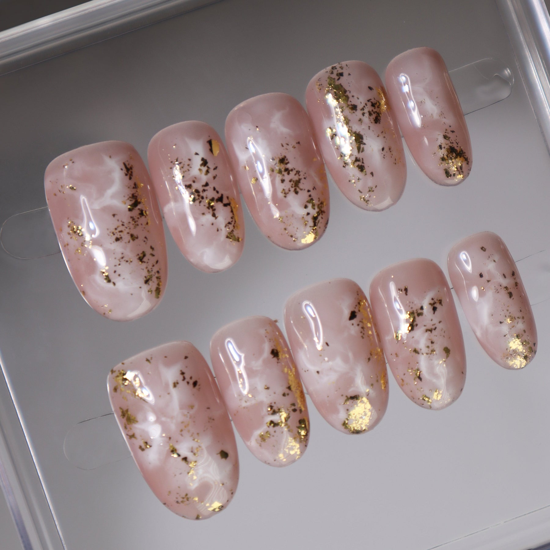 Marble Blush | Handmade Press-Ons