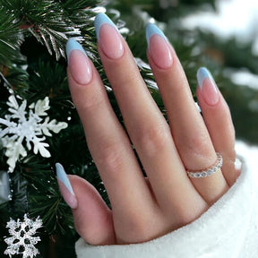Wavy Blue Dip Powder